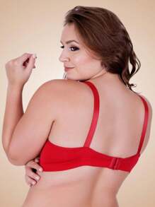 Plus Size Bras & Bralettes - 紅色 - 查看 2