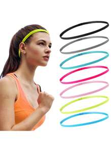 1個男女運動頭帶，吸汗排汗，適用於跑步，瑜珈，足球，運動和鍛煉 - 彩色 - 查看 1