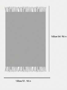1pc Knitted Blanket For Bed Solid Color With Bubbles Made Of Wool Suitable For Air-Conditioned Room, Sofa, Bed, Nap And Office Use - Khaki - View 4