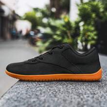 New Fashionable Light-Weighted Air-Permeable Soft Cushioning Arch Design Moisture-Wicking Comfortable Inner Lining Non-Stuffy And Non-Squeezing Wide Sole And Toe Barefoot Casual Shoes - Black - View 2