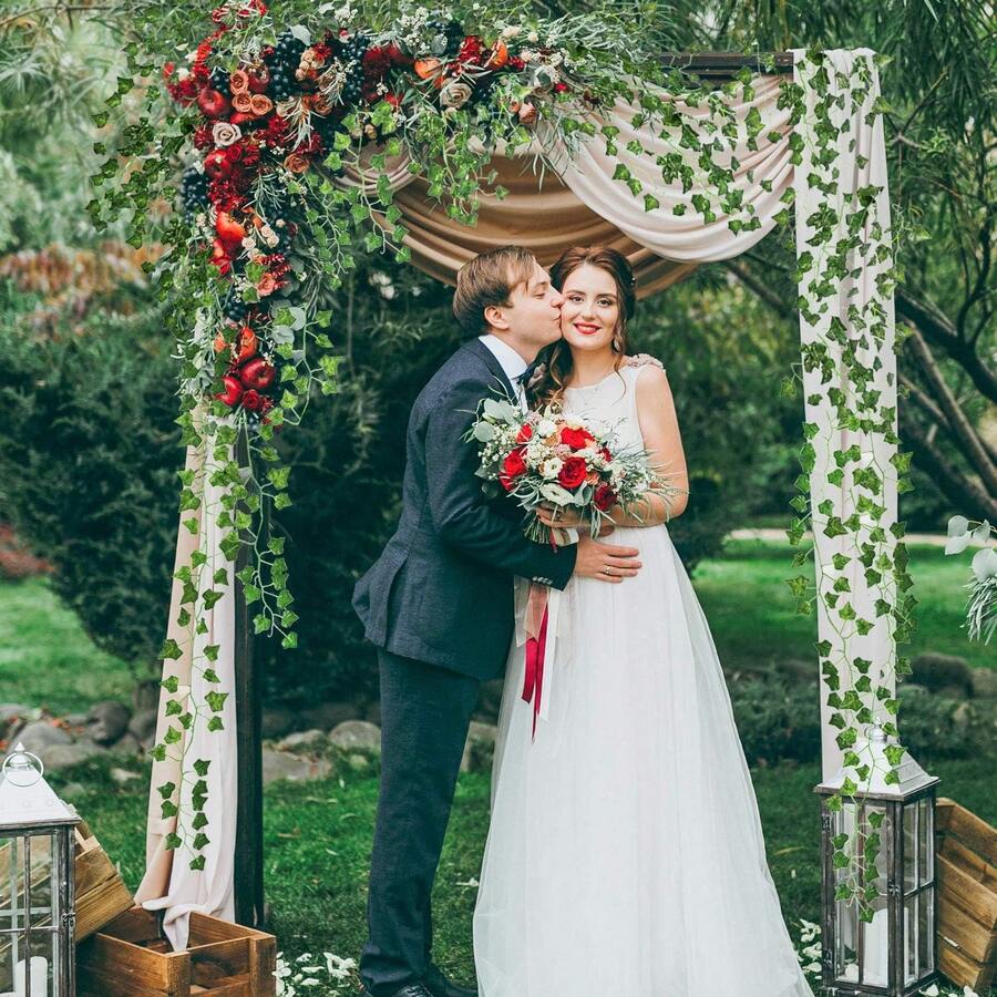 1/2/4/12pcs/Set Green Artificial Ivy Vines Artificial Plant Greenery