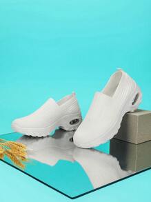 Neue Sport- und Freizeitschuhe für Damen, atmungsaktives Mesh-Design, bequem, langanhaltend, Platz-Tanz-Tanzschuhe, Schuhe mit Rocker-Unterseite, passende atmungsaktive Stoff-Loafers, dicke Schuhe mit hohen Absätzen, große Schuhe