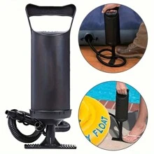 1pc Inflatable Cup Holder With Bidirectional Air Pump, Camping Manual Pump, Portable Small Air Pump For Inflatable Bed, Quality Guaranteed - Black - View 2
