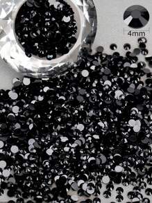 1000/2000/3000 Pcs/Bag 4mm Black Crystal Resin Flatback Rhinestones For Retro Art Jewelry Diy Decoration ,Craft Decoration