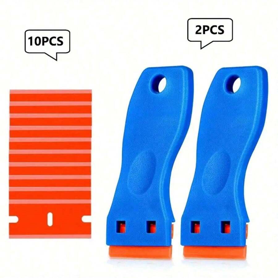 1 Set Of Plastic Razor Blade Scrapers And Scrapers, Label Sticker