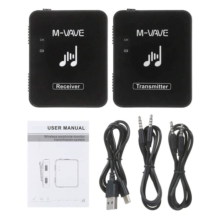 Wireless 2.4ghz Headphone Monitoring System, Rechargeable Transmitter