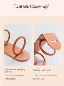 Metal Wall-Mounted Electric Toothbrush Holder - Punch-Free Razor Storage Shelf Organizer For Bathroom Accessories - 1PC - View 3