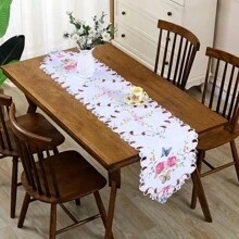 1buc, pereți de masă, husă de masă brodata din dantelă, cârpă de masă din material textil cu design scobit cu flori de fluture, față de masă rezistentă la praf de noptieră TV, decor de cameră, decor pentru masă
