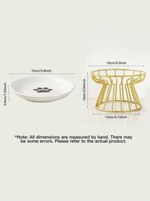 1 pieza Bol para mascotas con diseño de gato de dibujos animados para perro con gato para alimento - Blanco - Ver 10