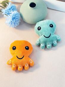 宠物分散注意力的声音娃娃 BB 声音吱吱叫纸可爱章鱼毛绒玩具仅供宠物使用 - 彩色 - 查看 6
