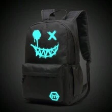 2pcs Fluorescence Night Backpack Set For Men, 2pcs Minimalist Stylish Cartoon Pattern Backpack Set With Chest Pack, Suitable For School, For Men, Boys Men Gifts For Men Student Fall Travel Christmas Winter Gifts Holiday Thanksgiving Large Capacity Multi-Functional Outdoor Portable Fashionable Casual Dad Gifts Boyfriend Gifts Goyard Vacation Funny Gifts Chest Bag For Men Side Bags For Men Satchel Bag Leather Bag Hobo Bag Black Bag Travel Essentials Holiday Essentials Summer Spring