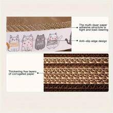 1入組耐用橢圓/圓形瓦楞紙板貓抓板-貓抓休息室 - 彩色 - 查看 9