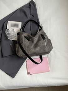 Bolso de hombro de moda con textura mate, de alta capacidad, bolsa de playa, bolso de mano, bolsa de compras