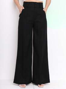 Women Pants - 黑色 - 查看 1