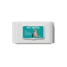 寵物濕巾 80張一次性無香清潔濕巾，適用於狗和貓