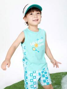 Annil Boys' Round Neck Vest Set For Summer And Cool Sports And Leisure Sleeveless