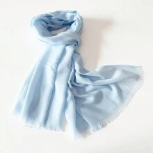 女士輕盈透氣純色時尚圍巾披肩頭巾沙灘巾，適用於日常使用，百變用途如頭巾、髮帶、頭帶等，理想打造您的造型 - 彩色 - 查看 19