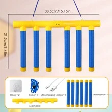 Quick Eye-Hand Coordination Claw Catcher Machine | Portable Anti-Drop Reaction Toy For Kids' Attention And Sensory Training | Parent-Child Interactive Toy | Color Box Pack | Birthday Gift - Yellow Blue - View 11