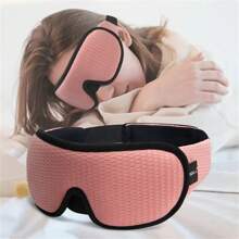 1 pièce Masque de sommeil 3D 100% opaque bandeau pour les yeux Masque de sommeil lisse Masque pour les yeux Aide au sommeil Masque de sommeil pour le voyage