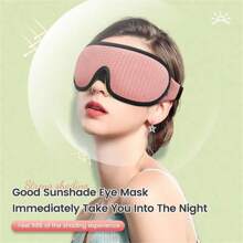 1 pièce Masque de sommeil 3D 100% opaque bandeau pour les yeux Masque de sommeil lisse Masque pour les yeux Aide au sommeil Masque de sommeil pour le voyage