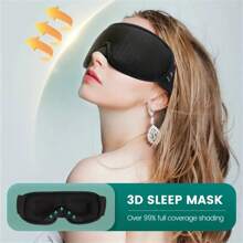 1 pièce Masque de sommeil 3D 100% opaque bandeau pour les yeux Masque de sommeil lisse Masque pour les yeux Aide au sommeil Masque de sommeil pour le voyage