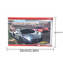 Conjunto De Coches De Carrera De Pista De Control Remoto Para 2 Personas - pista negra - Ver 3
