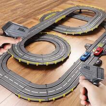 Conjunto De Coches De Carrera De Pista De Control Remoto Para 2 Personas - pista negra - Ver 2