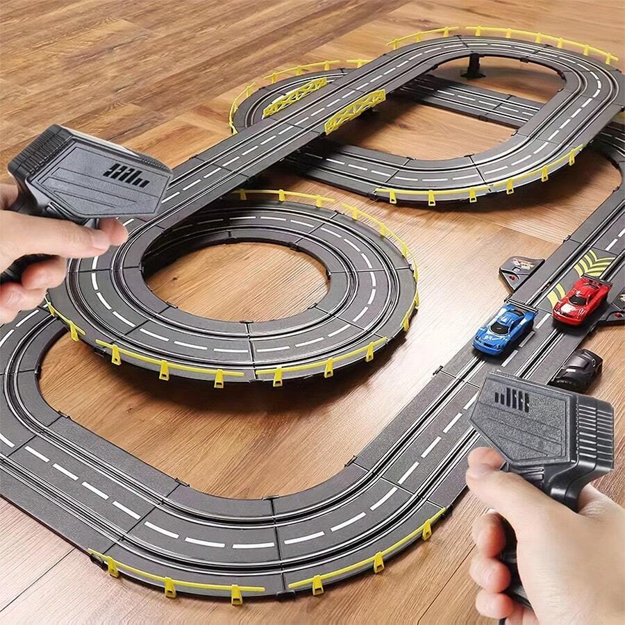 Conjunto De Coches De Carrera De Pista De Control Remoto Para 2 Personas