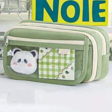 1pc Black Super-Pencil Case With Lovely Panda Pattern, Popular Stationery Box/Pen Holder For Students, Large Capacity Transparent Pencil Case/Pouch For Male Or Female Students, Highly Attractive Pencil Case For Primary And Middle School Students Back To School,Pencil Pouch,School Bag - Multicolor - View 15