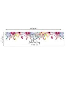 50 Piezas de etiquetas de botellas de agua mineral vintage con diseño de flor "GRACIAS" y forma rectangular para sellar regalos en celebraciones de bodas - 50 pcs - Ver 9