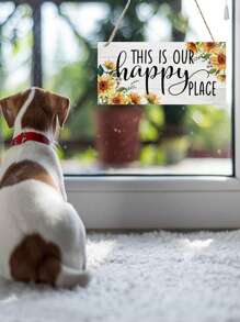 1pc Sunflower Wooden Plaque, Hanging Sign Decoration, Wood Home Decor For Doorway, Rustic Style Wall Decor,Home Decor ,Room Decor,Wall Decor Gifts Birthday Graduation