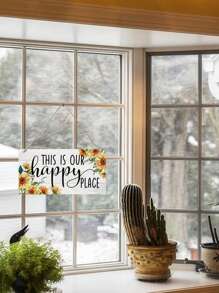 1pc Sunflower Wooden Plaque, Hanging Sign Decoration, Wood Home Decor For Doorway, Rustic Style Wall Decor,Home Decor ,Room Decor,Wall Decor Gifts Birthday Graduation