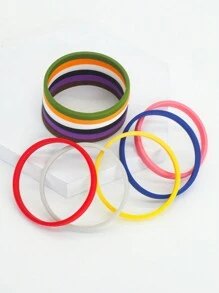 1set Fashionable Simple Solid Color Silicone Men's Bracelet - Silicone Bracelet - View 5
