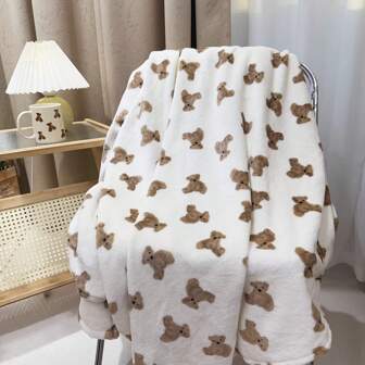 WholeNight 1 pièce Couverture polaire à motif mignon Ins, couverture en flanelle douce et agréable à la peau, légère pour le printemps/l'été/l'automne, adaptée pour l'intérieur, le camping, la climatisation, le canapé, la maison, aimée par les garçons et les filles pour la Saint-Valentin