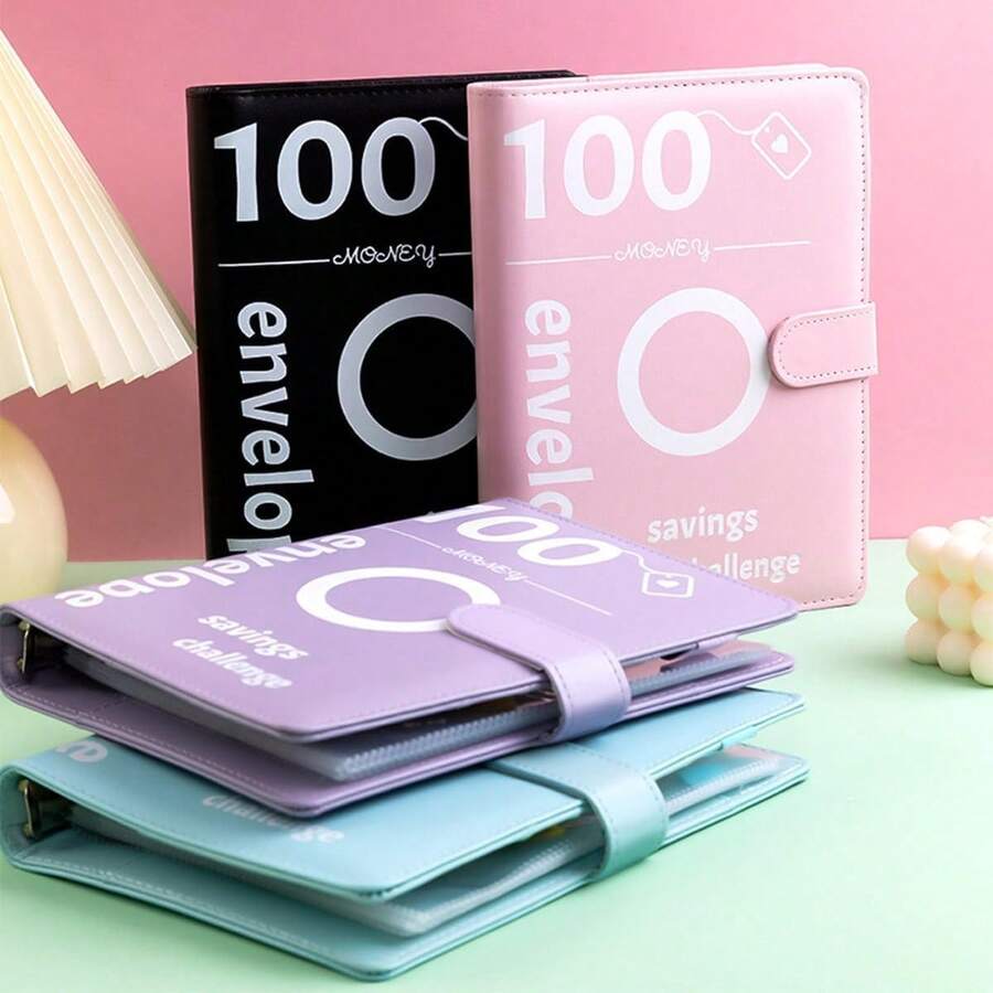 100 Envelopes Money Saving Challenge Binder Kit, 100Day 5,050 Savings
