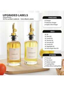 1 件玻璃重力油瓶，防漏橄榄油储存瓶，醋分配器，厨房调味料分配器，适用于烹饪、烘焙、沙拉、烧烤、厨房用品乳液瓶皂液洗手液瓶咖啡分配器免费随机贴纸橄榄油醋瓶 - 彩色 - 查看 6