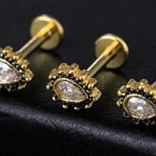 1 chiếc khuyên mũi bằng đá quý Zirconia bằng thép không gỉ phẫu thuật 316L, khuyên mũi bản lề, khuyên tai vách ngăn, sụn vành tai, khuyên tai xoắn ốc, trang sức cho nữ - nhiều màu - Xem 9
