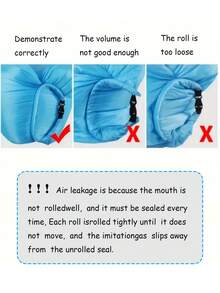 1 PC Relax In Comfort: Inflatable Lounger Air Sofa Hammock.Portable, Waterproof & Leakproof - Perfect For Backyard, Beach,Camping & More! Camping Stuff - Orange - View 9