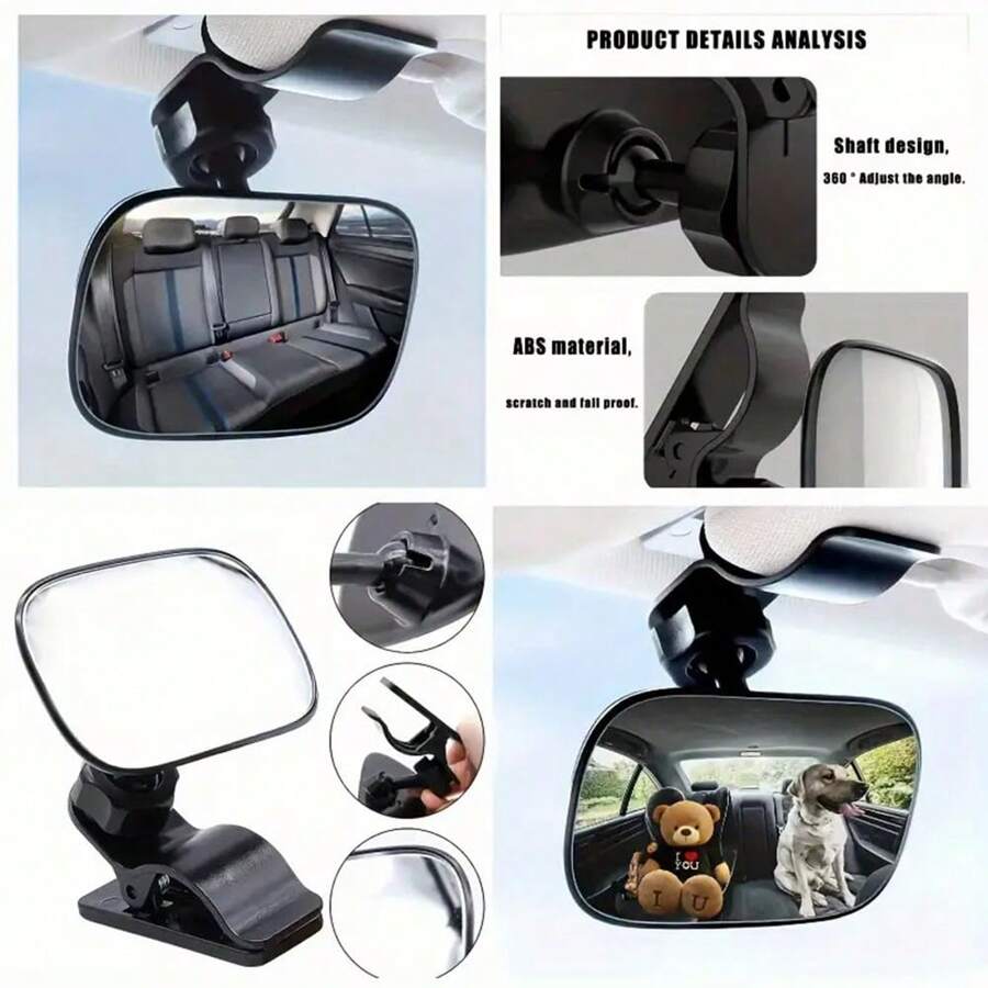 Car Baby Rear View Mirror, Interior Wide Angle Convex Rear View Mirror