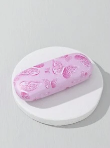 علبة تخزين نظارات شمسية للنساء بتصميم وردي متدرج مخطط قطعة واحدة، المدرسة