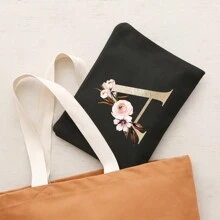 1pc Fashionable Item: Polyester Fiber Letter Print Zipper Cosmetic Bag/Storage Pouch, Excellent Gift For Couples And Families. The Cosmetic Bag Can Be Printed With Logo Patterns Or English Letters, A Stylish Women's Storage Pouch. Designed As A Coin Purse, Simple And Fashionable, With A Beautiful Appearance, Cute Large Capacity, And Portable Card Holder. - Black - View 6