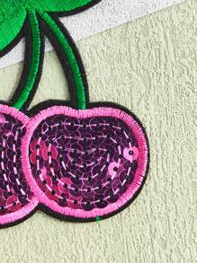 1pc Fruit Cherry Embroidery Patch Valentine's Day Valentines Summer, School - Multicolor - View 6