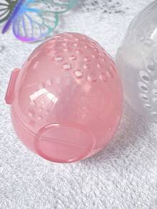 2 Makeup Eggs Makeup Sponge Sponge Powder Puff Storage Cases, Clear Egg Shaped Puff Holder, Portable Travel Container - Multicolor - View 6