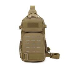 Tactical Sling Pack MOLLE Crossbody Shoulder Bag One Strap Hiking Daypack Cross Body Small Assault Sling Backpack For Sports Daily Use - Brown - View 8