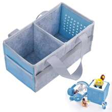 Bag Carrying Case For Toniebox Starter Set & Storage Box For Tonies Figurine Characters , Audio Player Speaker Felt Organizer Bag, Portable Travel Carrying Bag With Handle And Elastic On Two Sides, Folding Bag For Kids Toniebox & Accessories Headphones And Charging Station - Multicolor - View 2