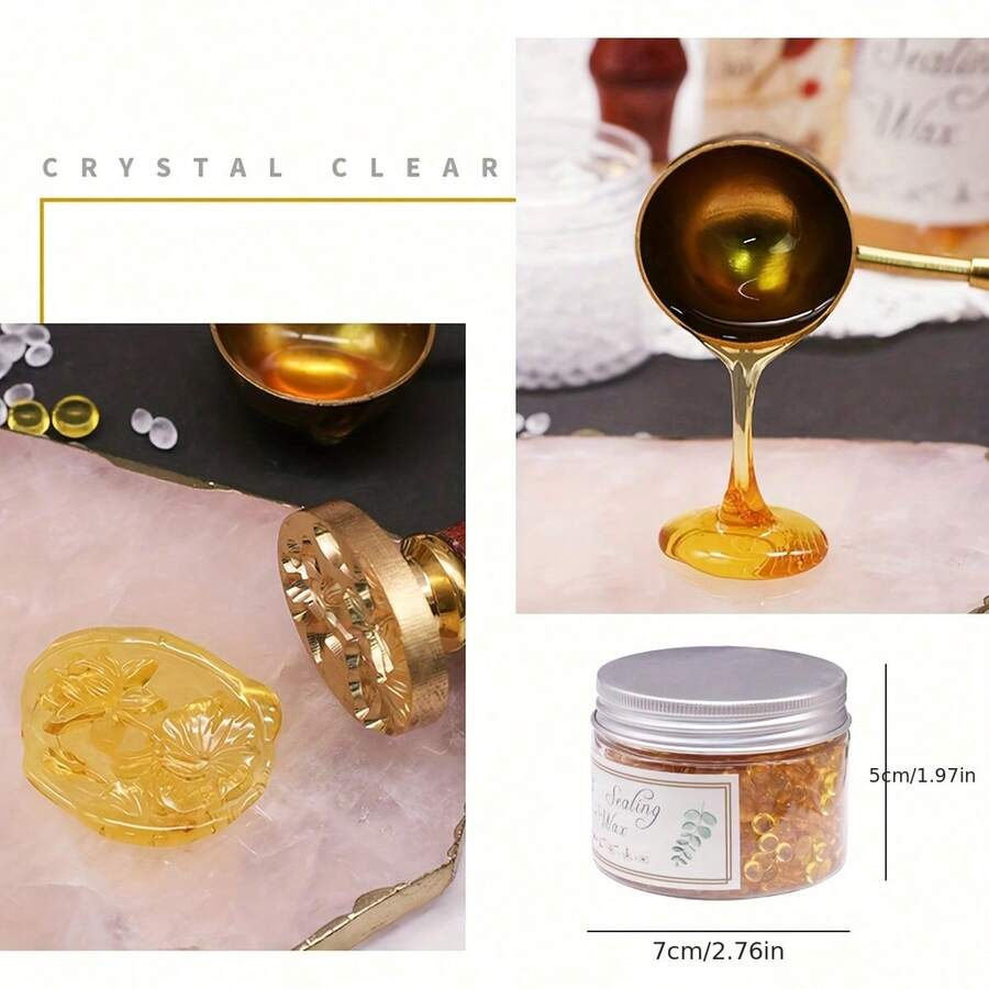 Mermaid Tears Sealing Wax Pellets Transparent Wax Seal Pellets Gold