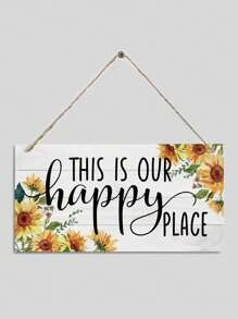 1pc Sunflower Wooden Plaque, Hanging Sign Decoration, Wood Home Decor For Doorway, Rustic Style Wall Decor,Home Decor ,Room Decor,Wall Decor Gifts Birthday Graduation