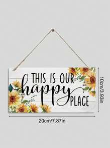 1pc Sunflower Wooden Plaque, Hanging Sign Decoration, Wood Home Decor For Doorway, Rustic Style Wall Decor,Home Decor ,Room Decor,Wall Decor Gifts Birthday Graduation