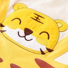 Bộ quần áo yếm thêu hình hổ cho thú cưng, phong cách quý ông. - Màu vàng - Xem 7
