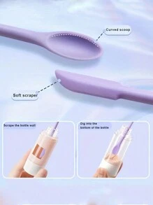 1/3pcs Mini Silicone Spatula, Makeup Spatula Small Spatula For Cosmetics, Reusable Beauty Spatula Tiny Spatula Thin Jar Spatula Food Scraper Get Last Drop From Bottles Beauty Products,Makeup,Cheap,Room Decor,Vanity,Travel,Bedroom,Makeup Accessories